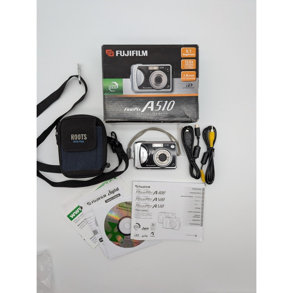 Fujifilm FinePix A510 5.1MP Compact Digital Camera w 512MB Memory Stick, Box